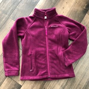 Columbia zip up, pink, girls size M (8) NWOT